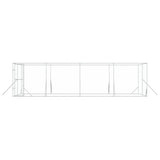 Outdoor Dog Kennel Silver 8x4x2 m Galvanised Steel 3190463
