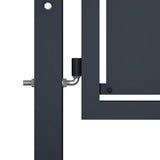144539 Garden Gate Steel 350x175 cm Anthracite