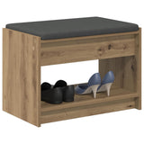 Hall Bench with Cushion with Shelf Artisan Oak 63 x 38 x 45 cm 891575