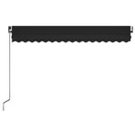 ZNTS Manual Retractable Awning with LED 400x350 cm Anthracite 3069184
