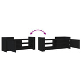 TV Cabinet Black 100x35x40 cm Engineered Wood 848375