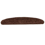 Stair Mats 15 pcs 65x21x4 cm Brown Half Round Large 133903