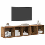 TV Cabinet Set Wall-mounted 2 pcs Old Wood Engineered Wood 3393171