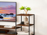 TV Unit for TVs up to 55 Inches, Industrial TV Stand with Storage Shelves, Entertainment Centre for T3398P377871