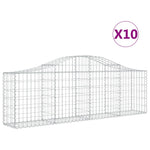 Arched Gabion Baskets 10 pcs 200x30x60/80 cm Galvanised Iron 3145396