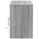 TV Cabinet with LED Grey Sonoma 100x34x50 cm Engineered Wood 852192