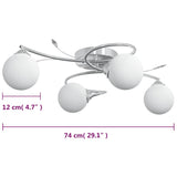 Ceiling Lamp with Round Glass Shades for 4 G9 LED Lights 337908
