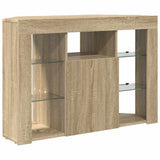 Corner LED TV Cabinet Sonoma Oak 100x40x68cm Engineered Wood 889787