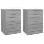 ZNTS Bedside Cabinets 2 pcs Grey Sonoma 38x35x56 cm Engineered Wood 815324