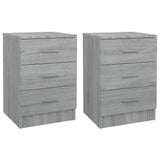 ZNTS Bedside Cabinets 2 pcs Grey Sonoma 38x35x56 cm Engineered Wood 815324