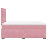 Box Spring Bed with Mattress Pink 120x200 cm Velvet 3290899