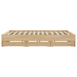 Bed Frame with Drawers without Mattress Sonoma Oak 160x200 cm 3207261