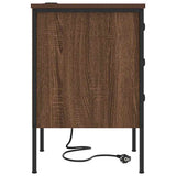 Bedside Cabinet Brown Oak 42 x 41 x 61 cm Engineered Wood 859488