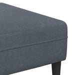 Velvet Sofa with Cushion 3 pcs Dark Grey 208 cm Velvet 3335173