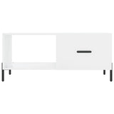 Coffee Table High Gloss White 90x50x40 cm Engineered Wood 829222