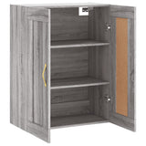 Wall Mounted Cabinet Grey Sonoma 69.5x34x90 cm Engineered Wood 835016