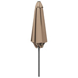 Garden Parasol 270 x 270 cm Polyester Rectangular Taupe 42036187