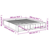 Bed Frame without Mattress Sonoma Oak 180x200 cm Super King 3280547