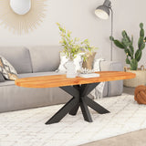 Table Top 100x50x2.5 cm Oval Solid Wood Acacia 370086