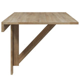 Folding Table Oak Engineered wood Compact Foldable 243053