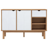 Sideboard OTTA Brown and White 114x43x73.5 cm Solid Wood Pine 351302