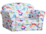 Children Armchair Kids Sofa Tub Chair Seat Cartoon Dinosaur Pattern Bedroom Flannel Wooden Frame T3398P347633