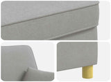 XXL Armchair with Cushions Cloud Grey Fabric 42043517