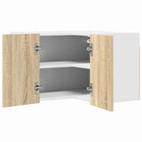 Hanging Cabinet Sonoma Oak and White 57 x 57 x 40 cm 884188