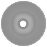 Bathroom Sink Ceramic Light Grey Round 146982