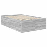Bed Frame Grey Sonoma 120 x 200 cm Engineered Wood 3408604