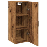Wall Mounted Cabinet Old Wood 34.5x34x90 cm Engineered Wood 857334