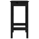 Bar Chairs 2 pcs Black 40x40x78 cm Solid Wood Pine 822141