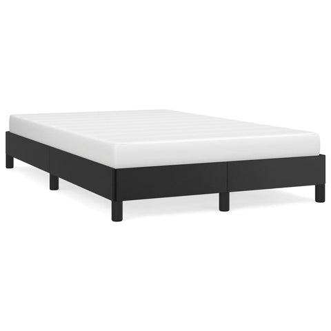 ZNTS Bed Frame without Mattress Black 120x190 cm Small Double Faux Leather 3269619
