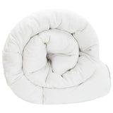 Duvet and Bed Pillow Set White 260 x 220 cm Bamboo Fiber 42041958