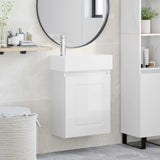 Bathroom Vanity Unit with Tap High Gloss White 889465