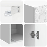 Wall-Mounted Cabinet High Gloss White 33 x 34.5 x 90 cm 898759