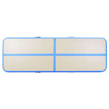 Inflatable Gymnastics Mat with Pump 600x100x10 cm PVC Blue 91922