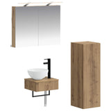 Bathroom Cabinet Set 4 pcs Artisan Oak Engineered Wood 3407366