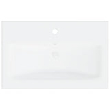Sink Cabinet with Built-in Basin White Engineered Wood 3071270