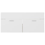 ZNTS Sink Cabinet with Built-in Basin White and Sonoma Oak Engineered Wood 3070852