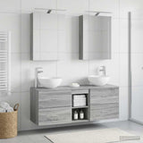 Bathroom Furniture Set 5 pcs Grey Sonoma 3406716