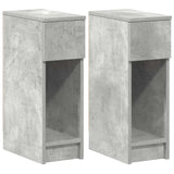 Bedside Cabinets with Drawer 2 pcs Concrete Grey 20x36x60 cm 858702