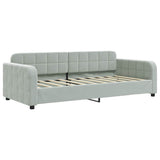 Day Bed without Mattress Light Grey 90x190 cm Velvet 354074