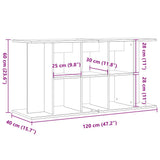 Aquarium Stand Old Wood 120x40x60 cm Engineered Wood 857276
