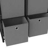 322607 6-Cube Display Shelf with Boxes Black 103x30x72,5 cm Fabric