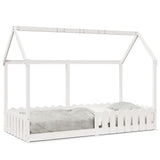 Kids' House Bed Frame without Mattress White 90x200 cm 850687