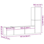 Wall Mounted TV cabinets 3 pcs Old Wood Engineered Wood 3328961