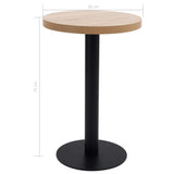 Bistro Table Light Brown 50 cm MDF 286418