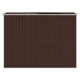 Garden Shed Dark Brown 192x274x223 cm Galvanised Steel 3147461