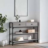 Console Table Grey Sonoma 100x25x75 cm Engineered Wood 834183